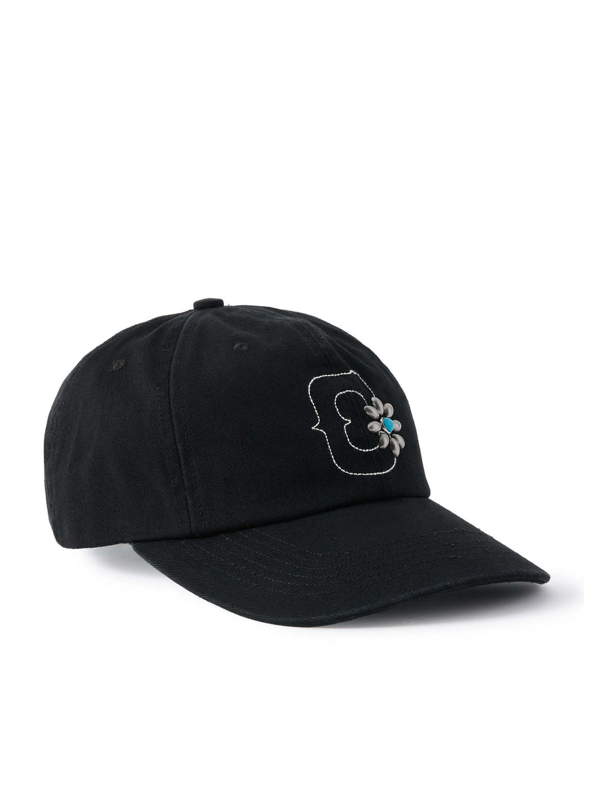 Cherry Los Angeles Logo-embroidered Embellished Cotton-twill Baseball Cap