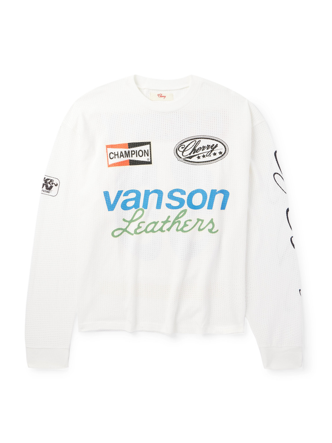 Printed Cotton-Mesh T-Shirt