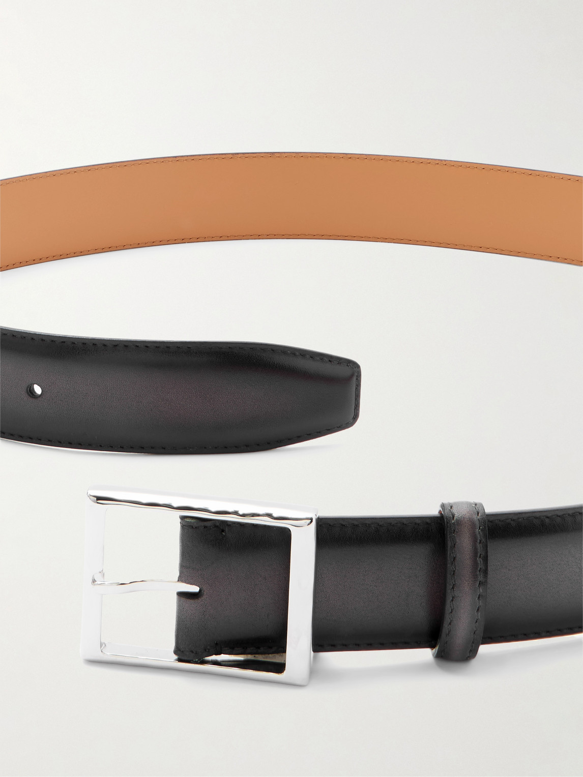 Berluti 3.5cm Venezia Leather Belt