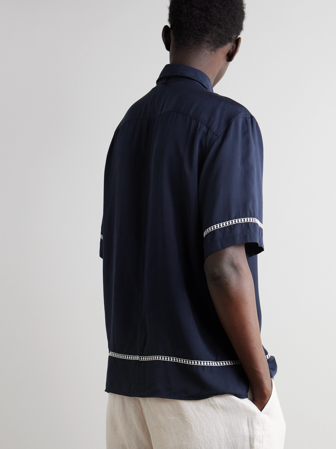Rag & Bone Embroidered Twill Shirt In Gold