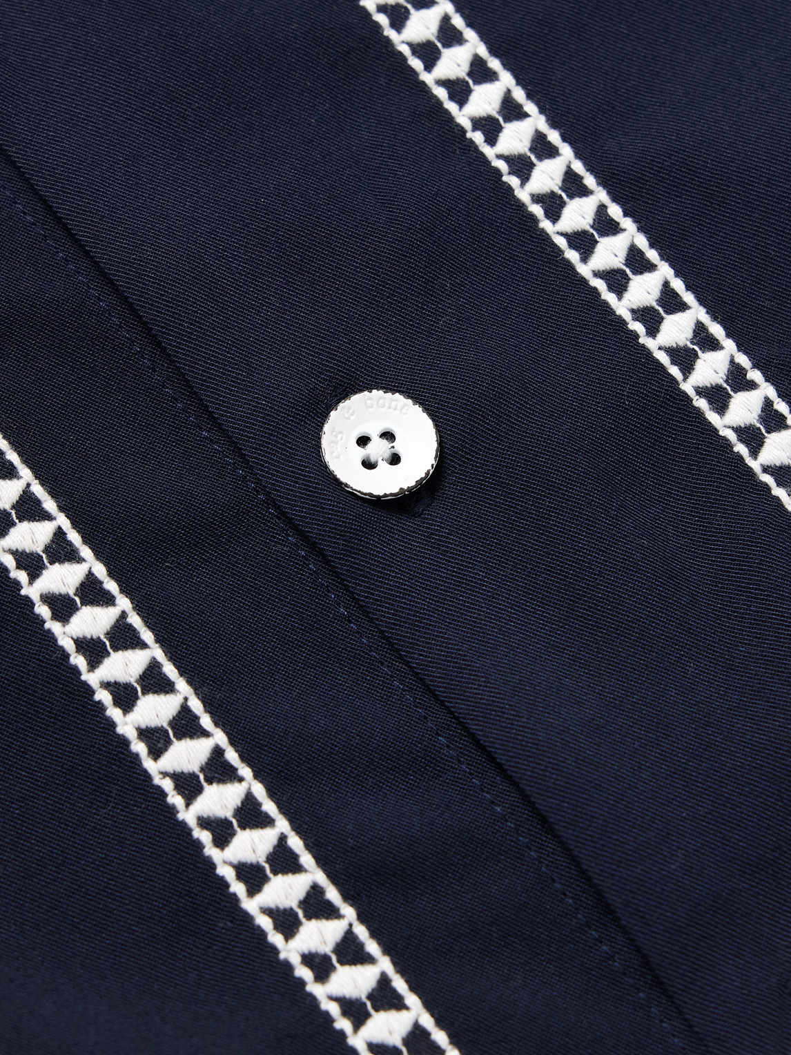 Rag & Bone Embroidered Twill Shirt In Gold