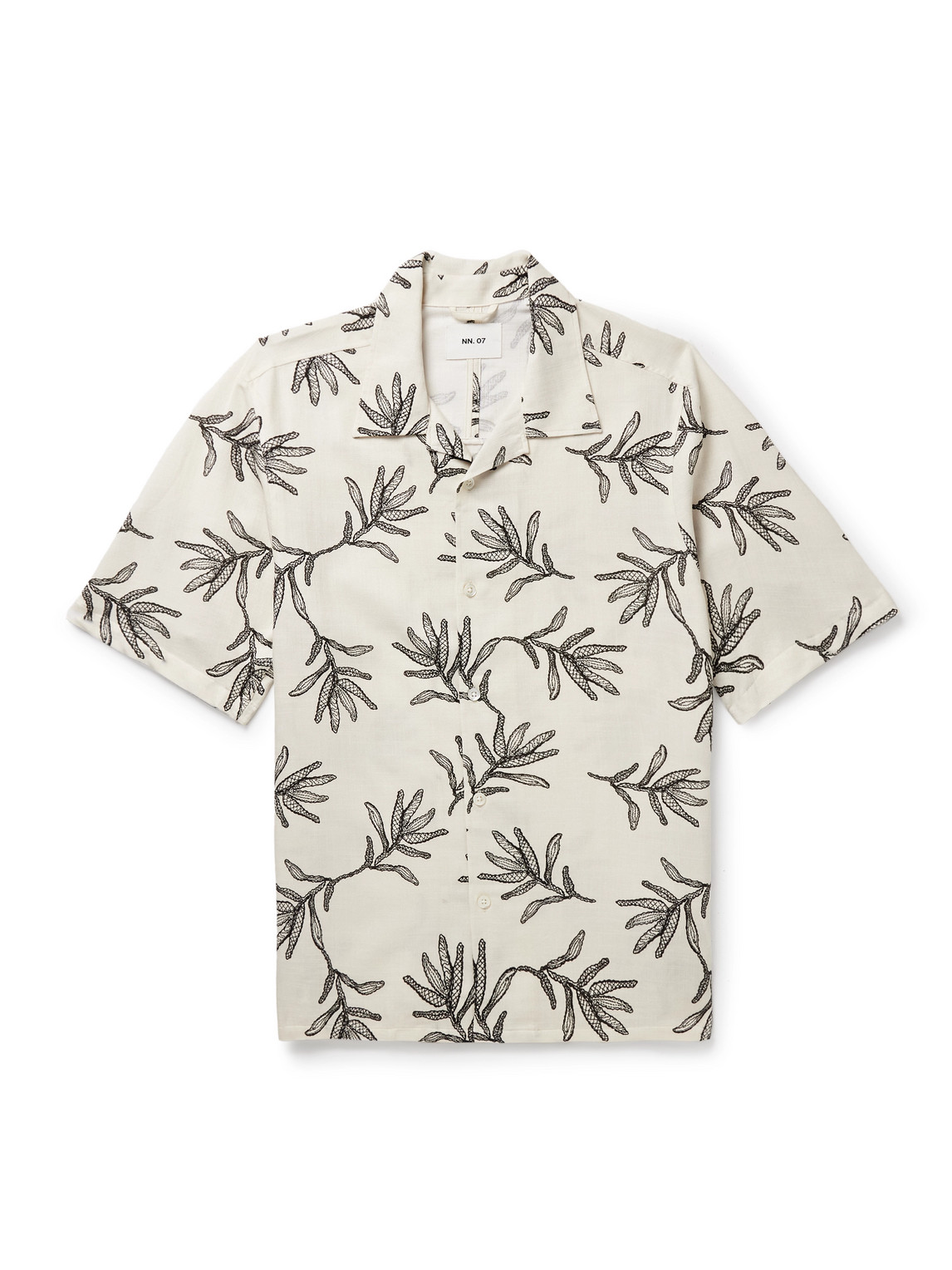 Ole 5210 Camp-Collar Embroidered Organic Cotton and TENCEL™ Lyocell-Blend Shirt