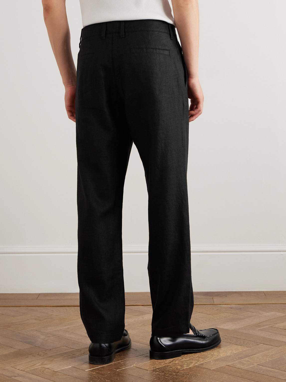 Aden 1454 Straight-Leg Woven Linen Trousers
