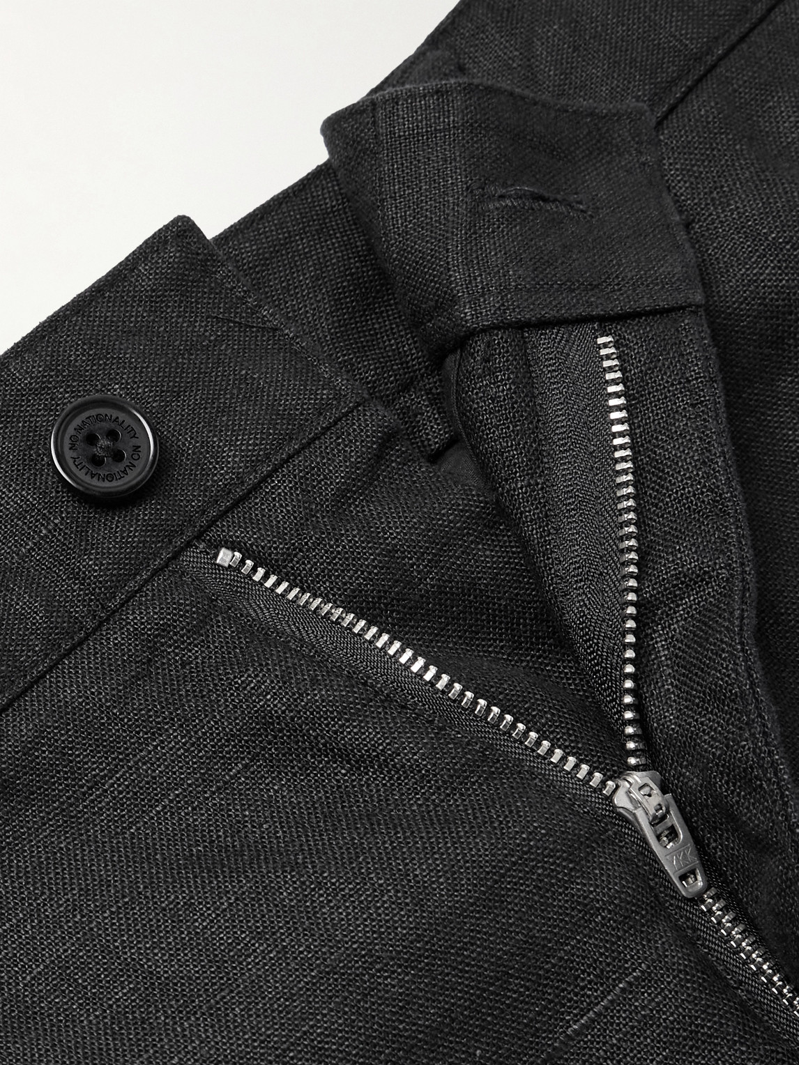 Aden 1454 Straight-Leg Woven Linen Trousers