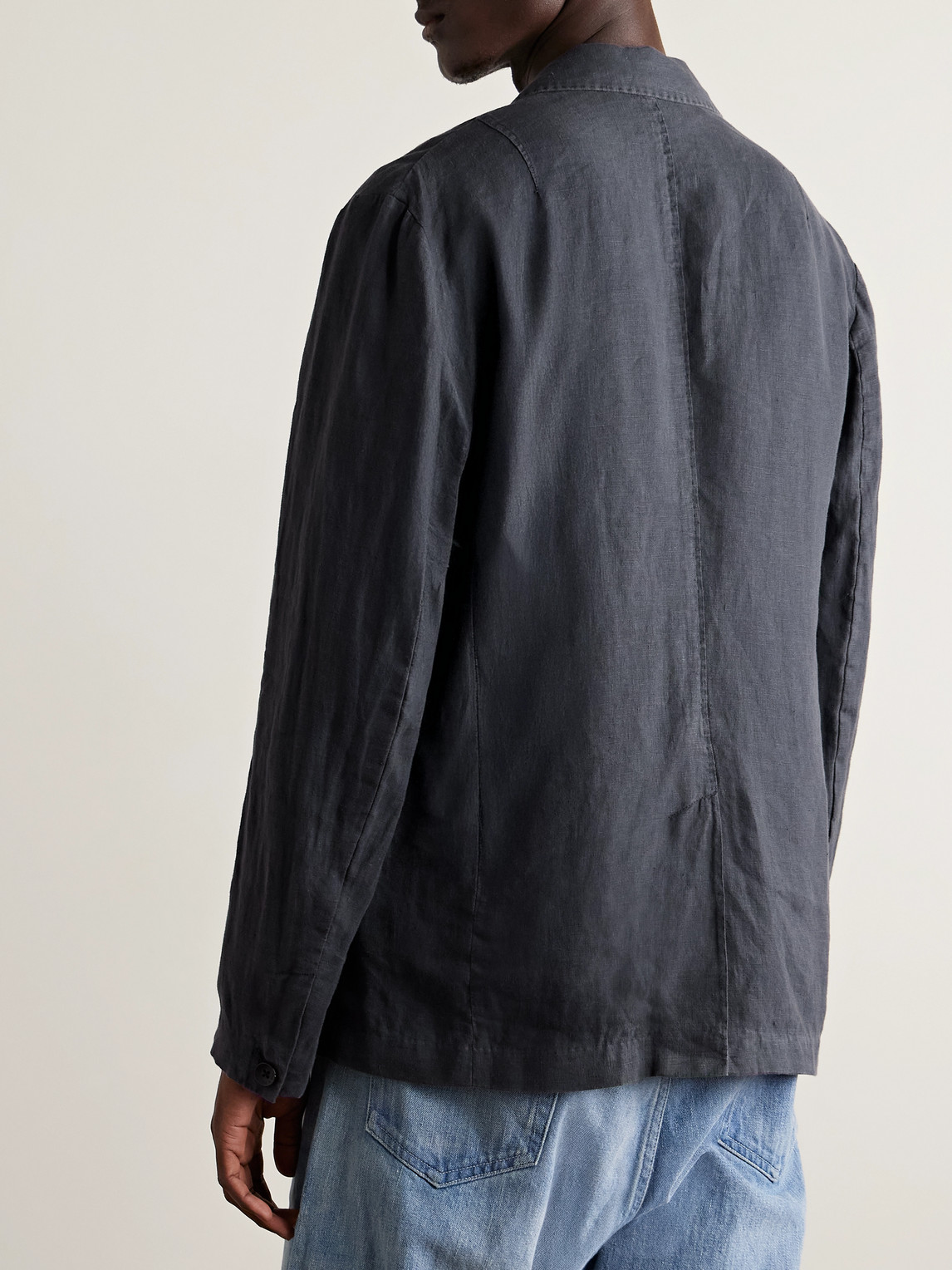 Rag & Bone Butler Linen Blazer In Blue