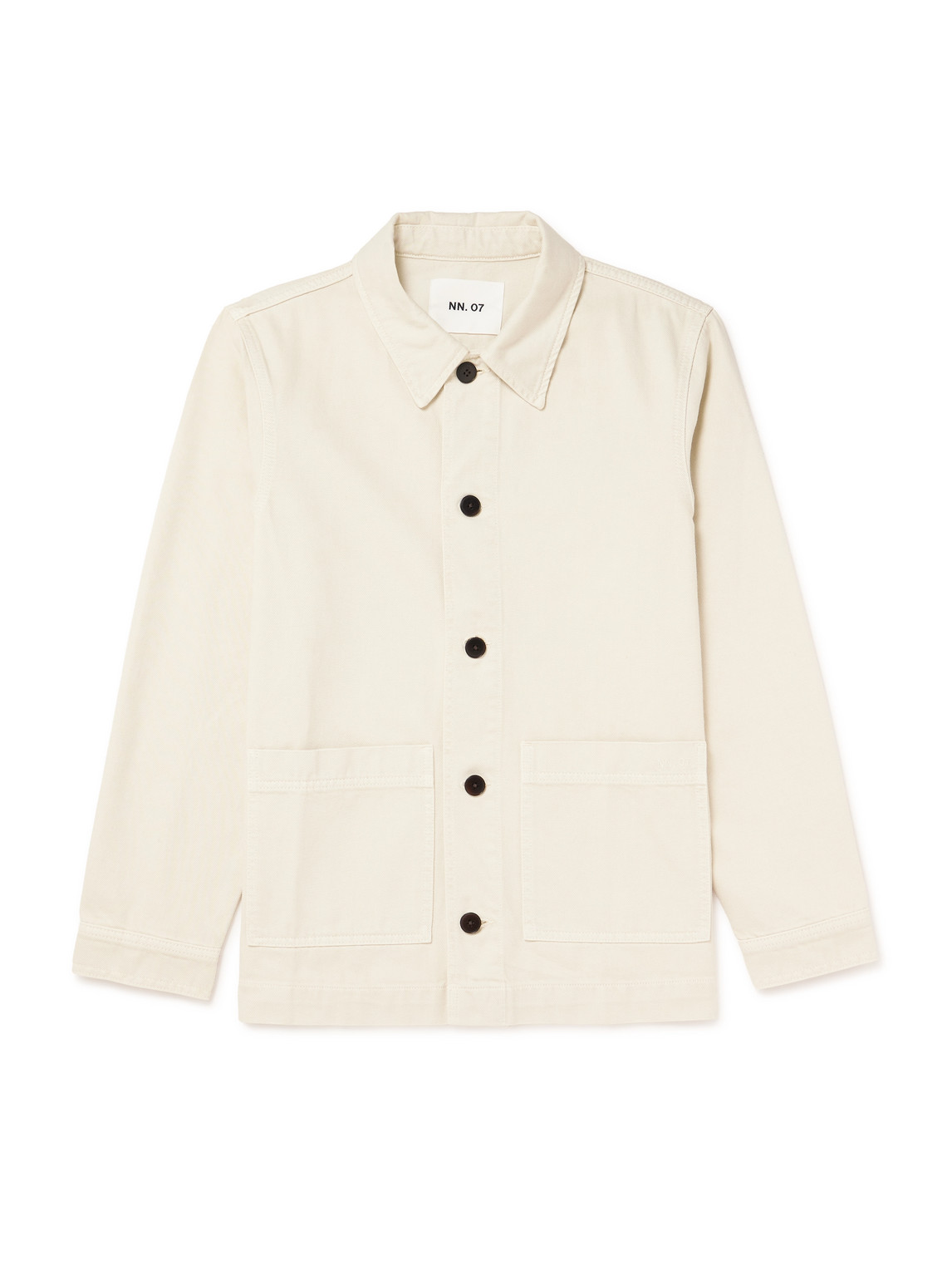 Nn07 Ollie 1874 Organic Cotton-twill Overshirt In Neutral