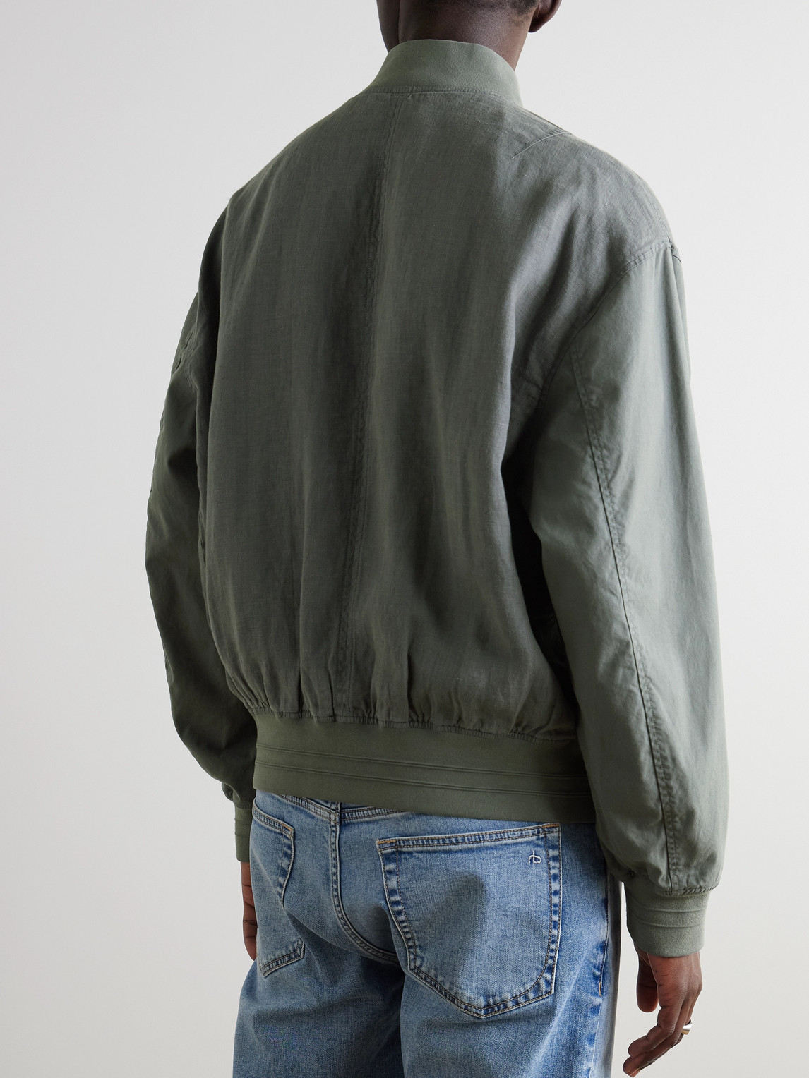 Rag & Bone Leo Linen Bomber Jacket