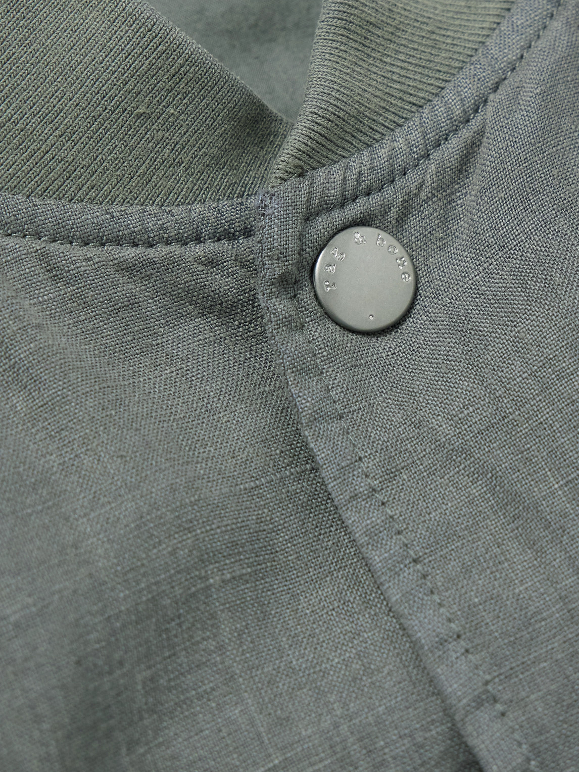 Rag & Bone Leo Linen Bomber Jacket