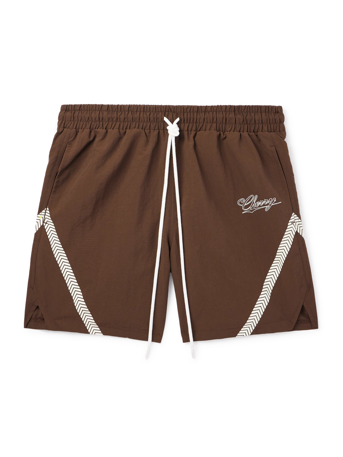 Straight-Leg Logo-Embroidered Printed Nylon Drawstring Shorts