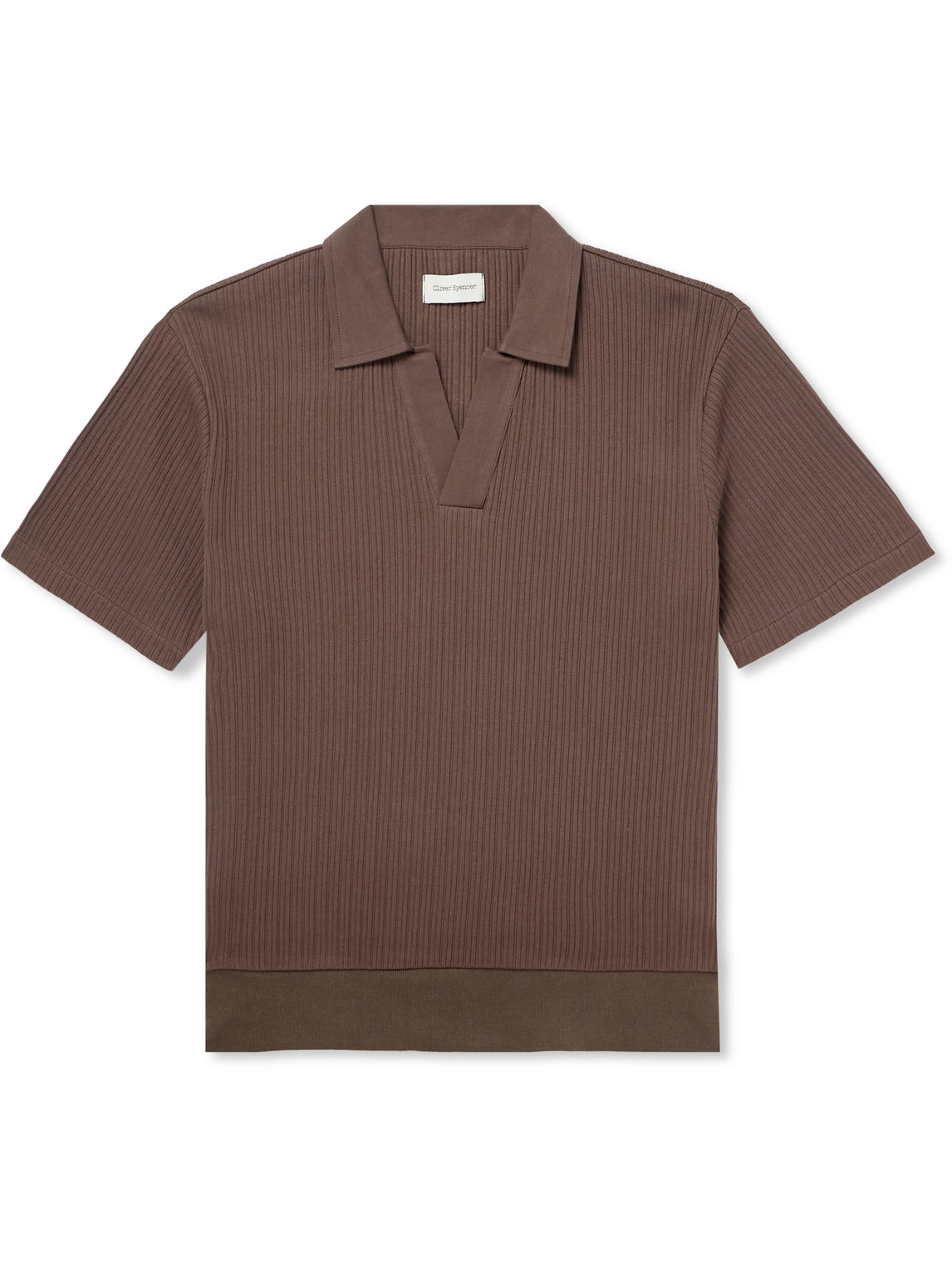 Oliver Spencer Westcott Ribbed Organic Cotton Polo Shirt