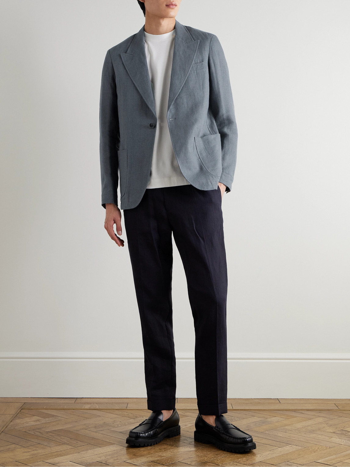 Oliver Spencer Laurel Unstructured Linen Suit Jacket