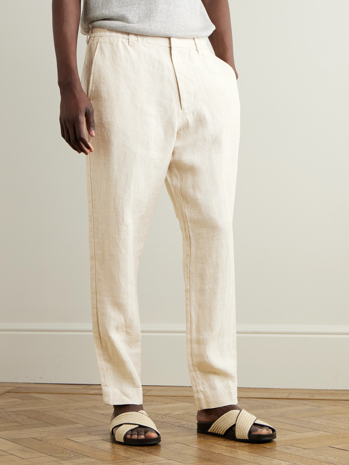 Billie 1454 Tapered Linen Trousers