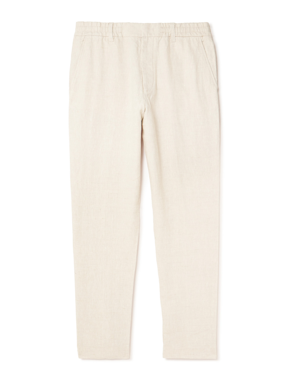Nn07 Billie 1454 Tapered Linen Trousers In Neutral