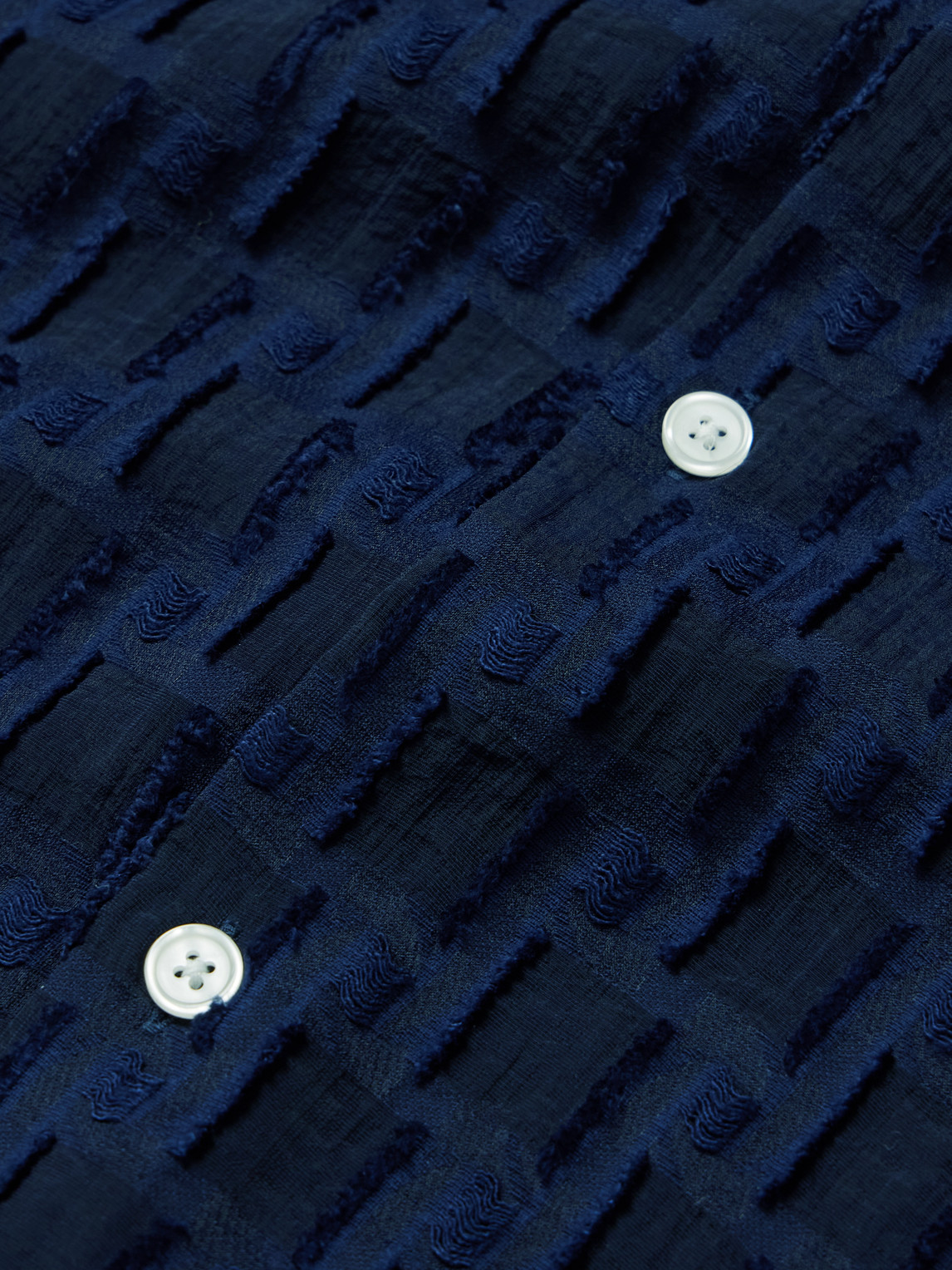 Nn07 Freddy 5025 Ecovero™-blend Jacquard Shirt In Blue