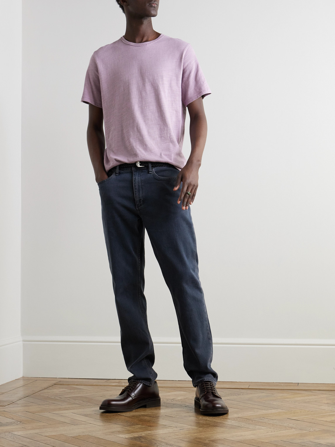 Rag & Bone Classic Flame Cotton-jersey T-shirt In Pink