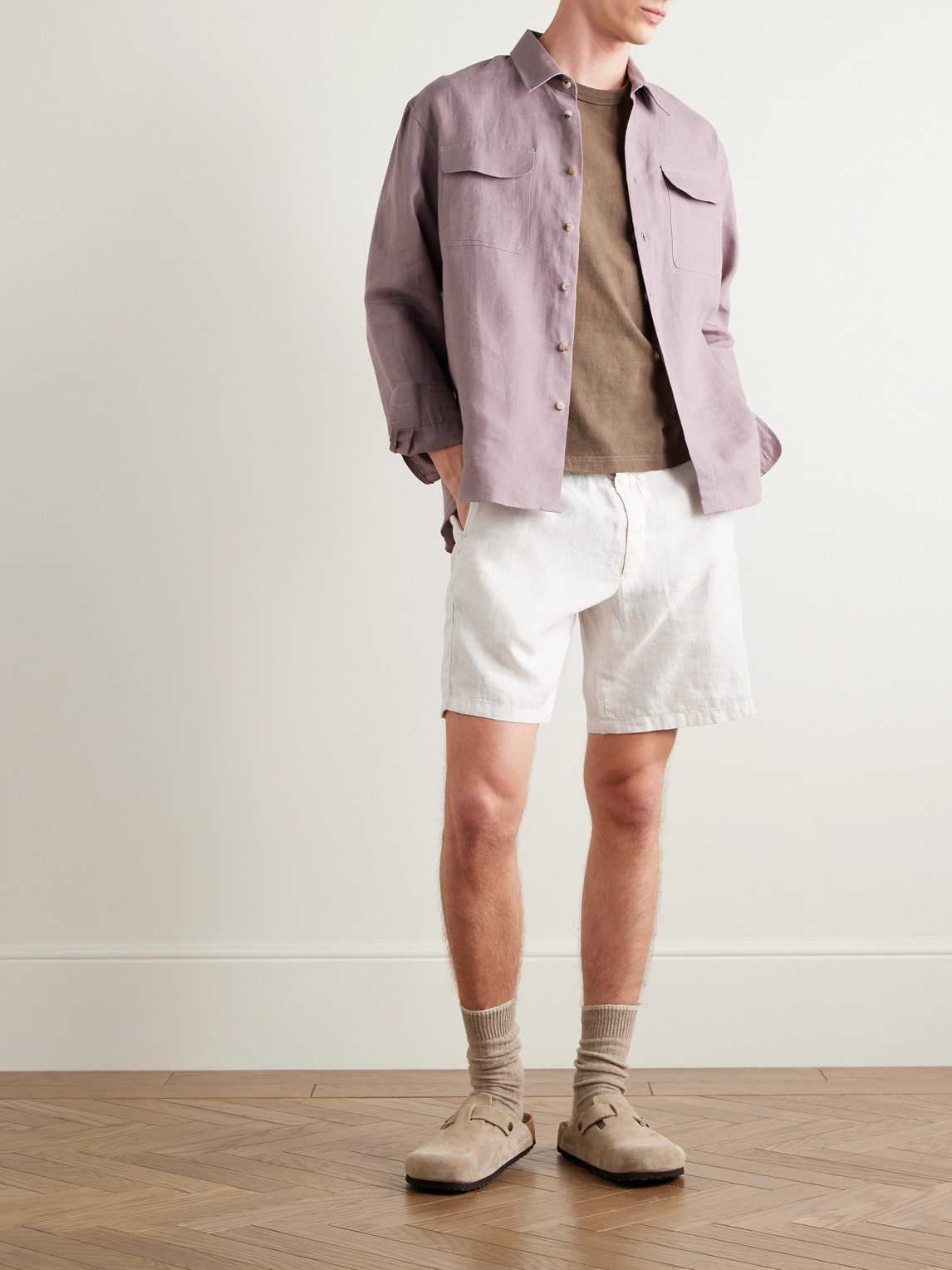 Rag & Bone Haydon Straight-leg Linen Shorts