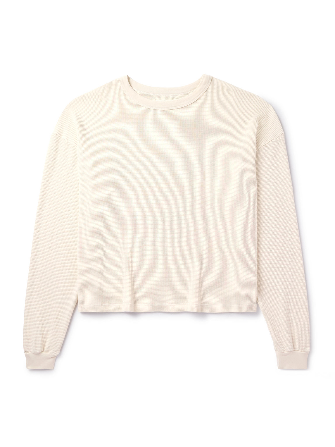 Printed Waffle-Knit Cotton T-Shirt
