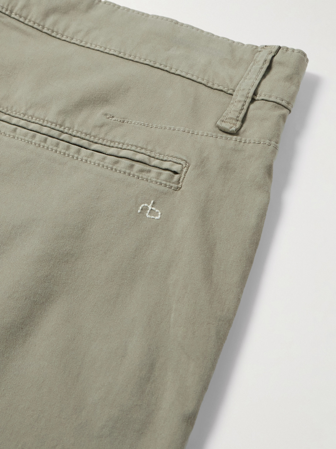 Rag & Bone Straight-leg Cotton-blend Shorts In Green