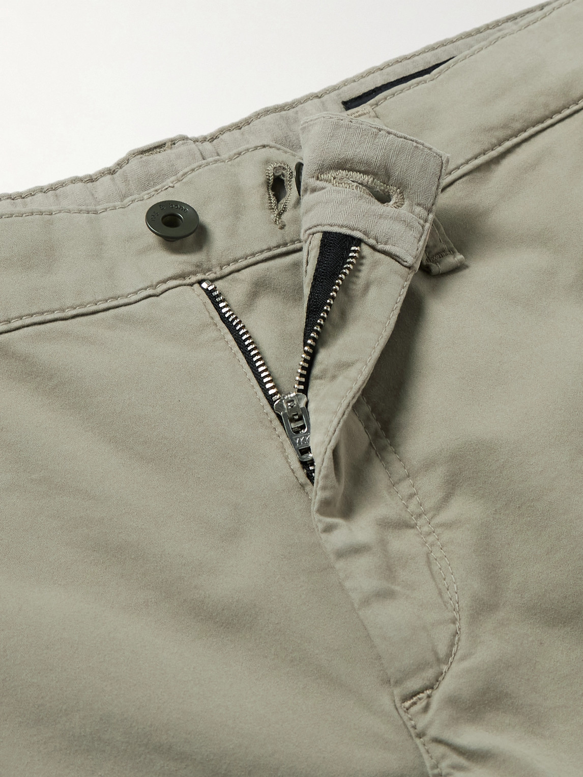 Rag & Bone Straight-leg Cotton-blend Shorts In Green