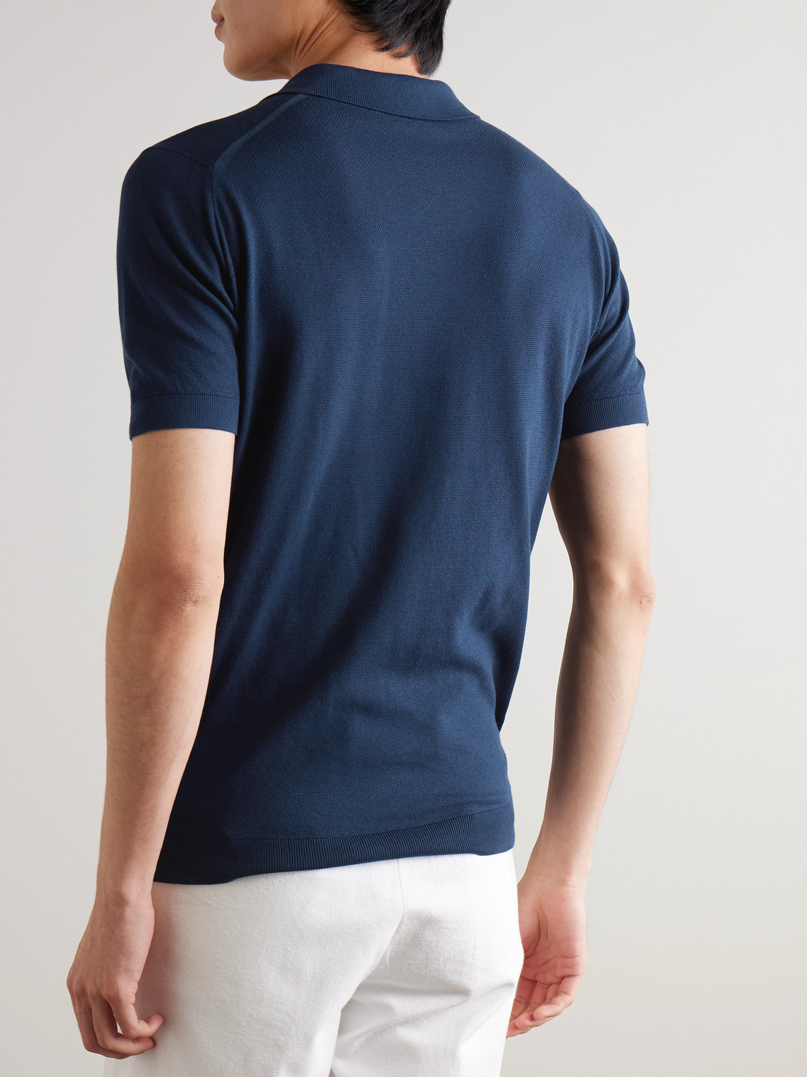 John Smedley Roth Slim-fit Sea Island Cotton-piqué Polo Shirt