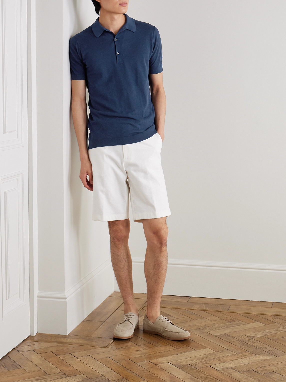 John Smedley Roth Slim-fit Sea Island Cotton-piqué Polo Shirt