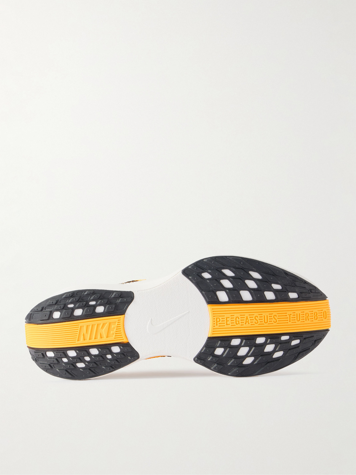 Nike Pegasus Plus Lv8 Logo-print Flyknit Running Sneakers In Yellow