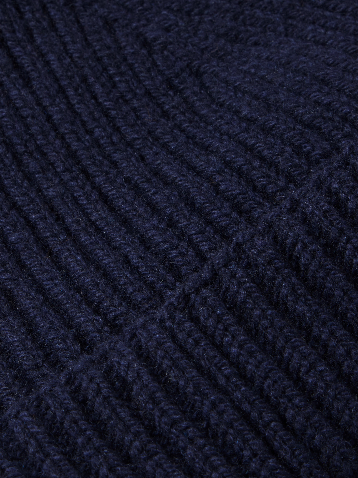 John Smedley Oram Ribbed Recycled-cashmere And Merino Wool-blend Beanie In Blue