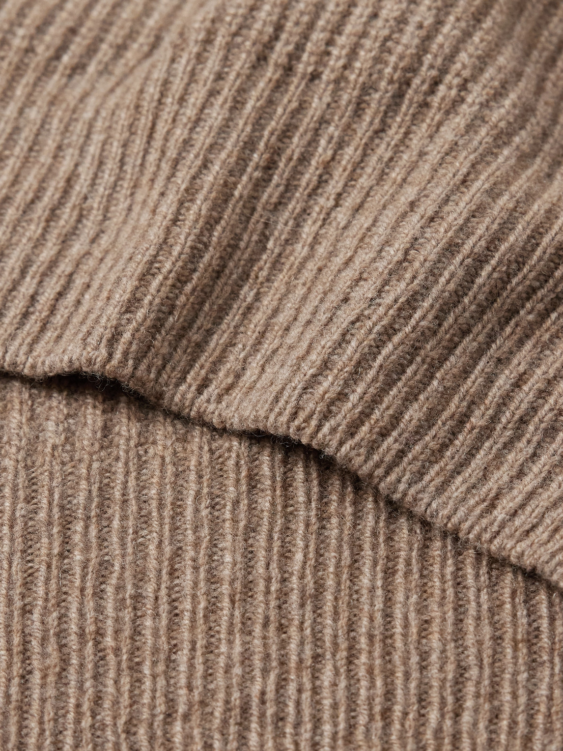 John Smedley Mallam Ribbed Recycled-cashmere And Merino Wool-blend Zip-up Cardigan In Neutral