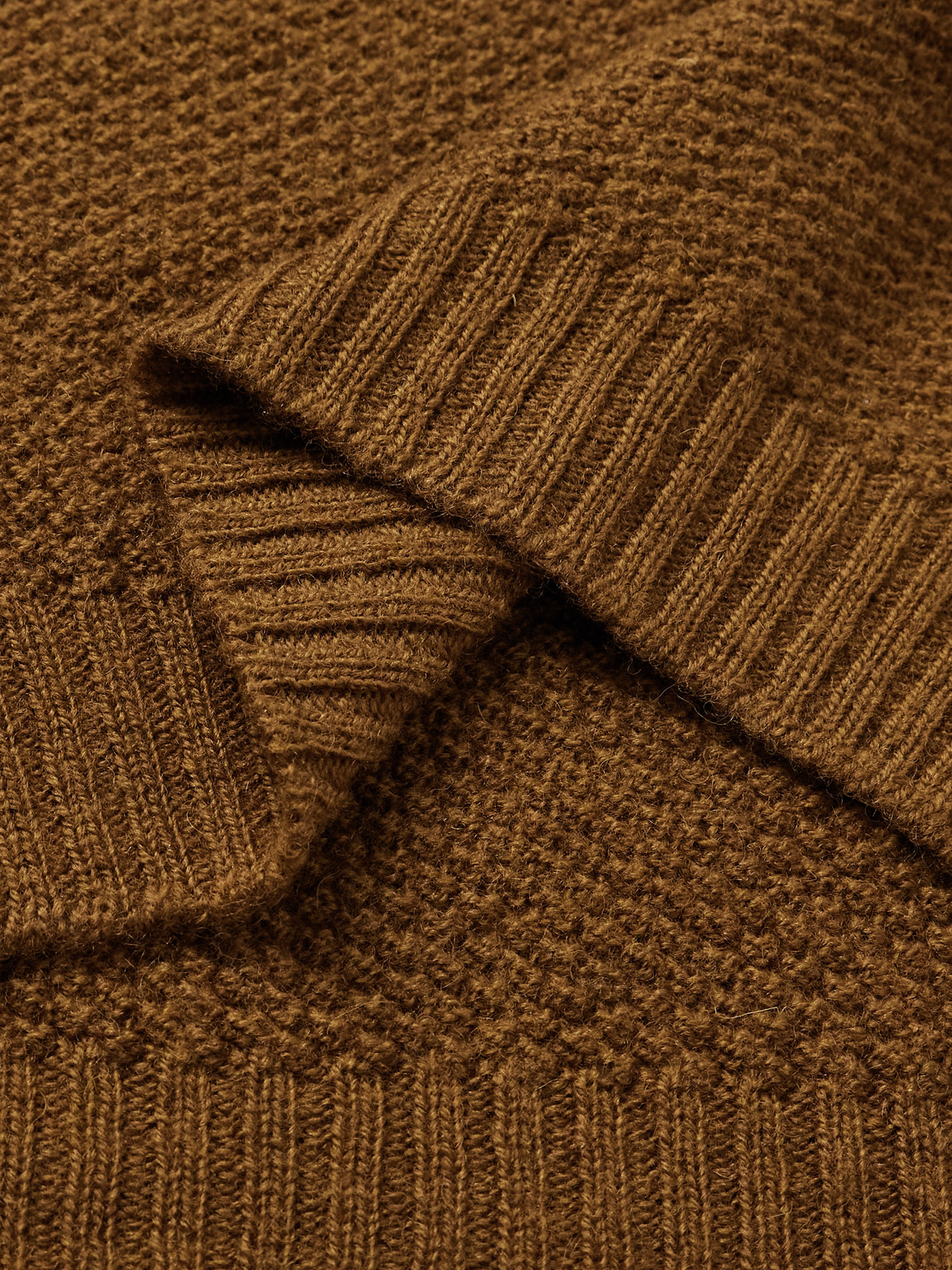 John Smedley Textured-knit Wool Sweater In Orange