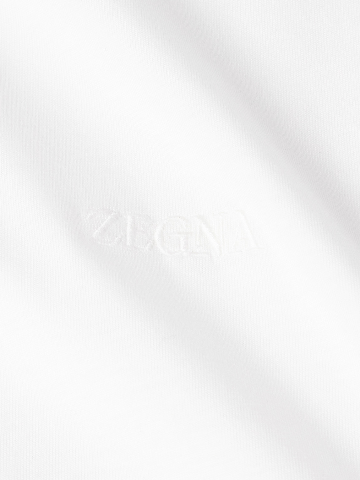 ZEGNA SLIM-FIT LOGO-EMBROIDERED COTTON-JERSEY T-SHIRT