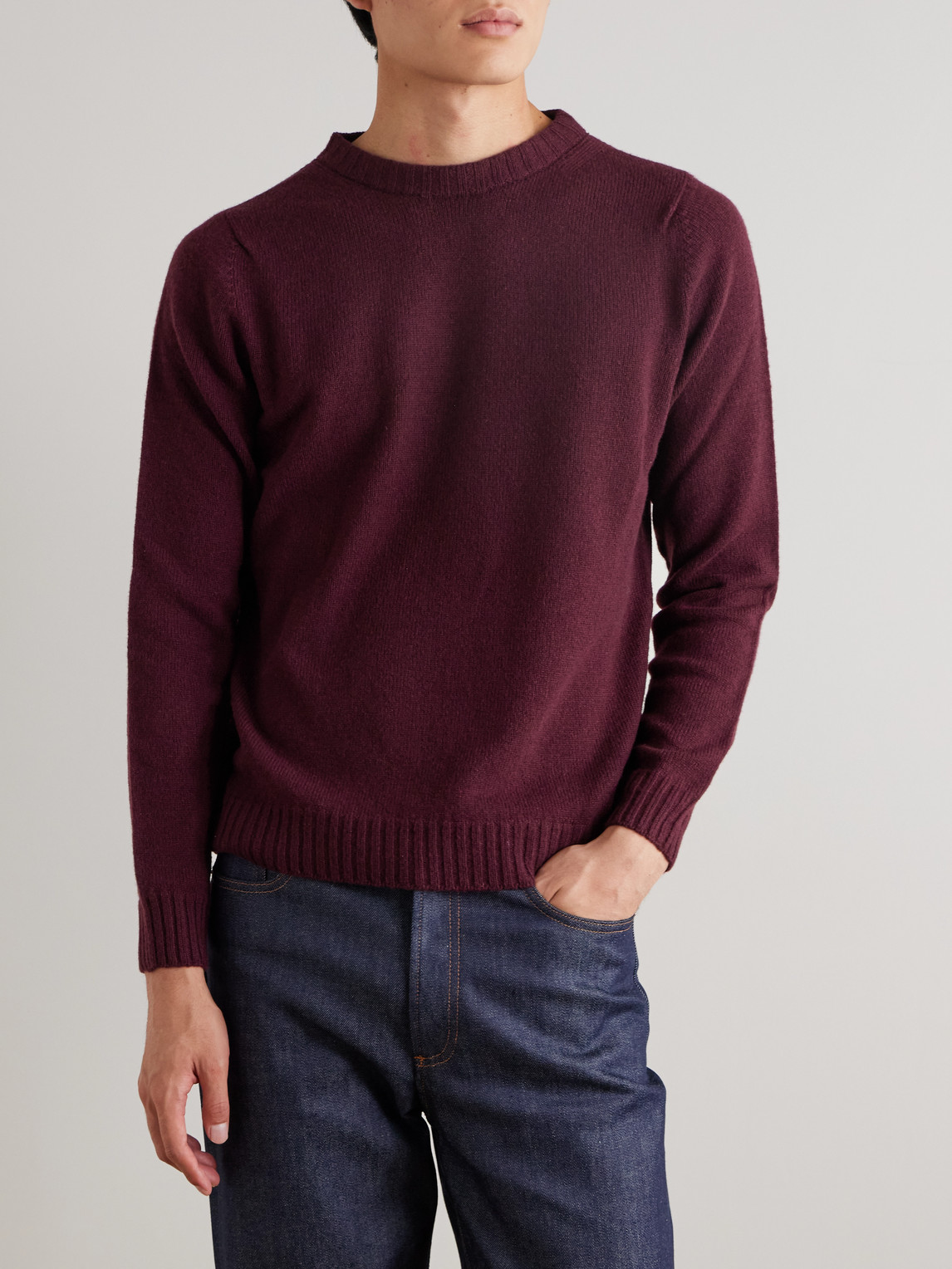 John Smedley Norfolk Recycled-cashmere And Merino Wool-blend Sweater In Red