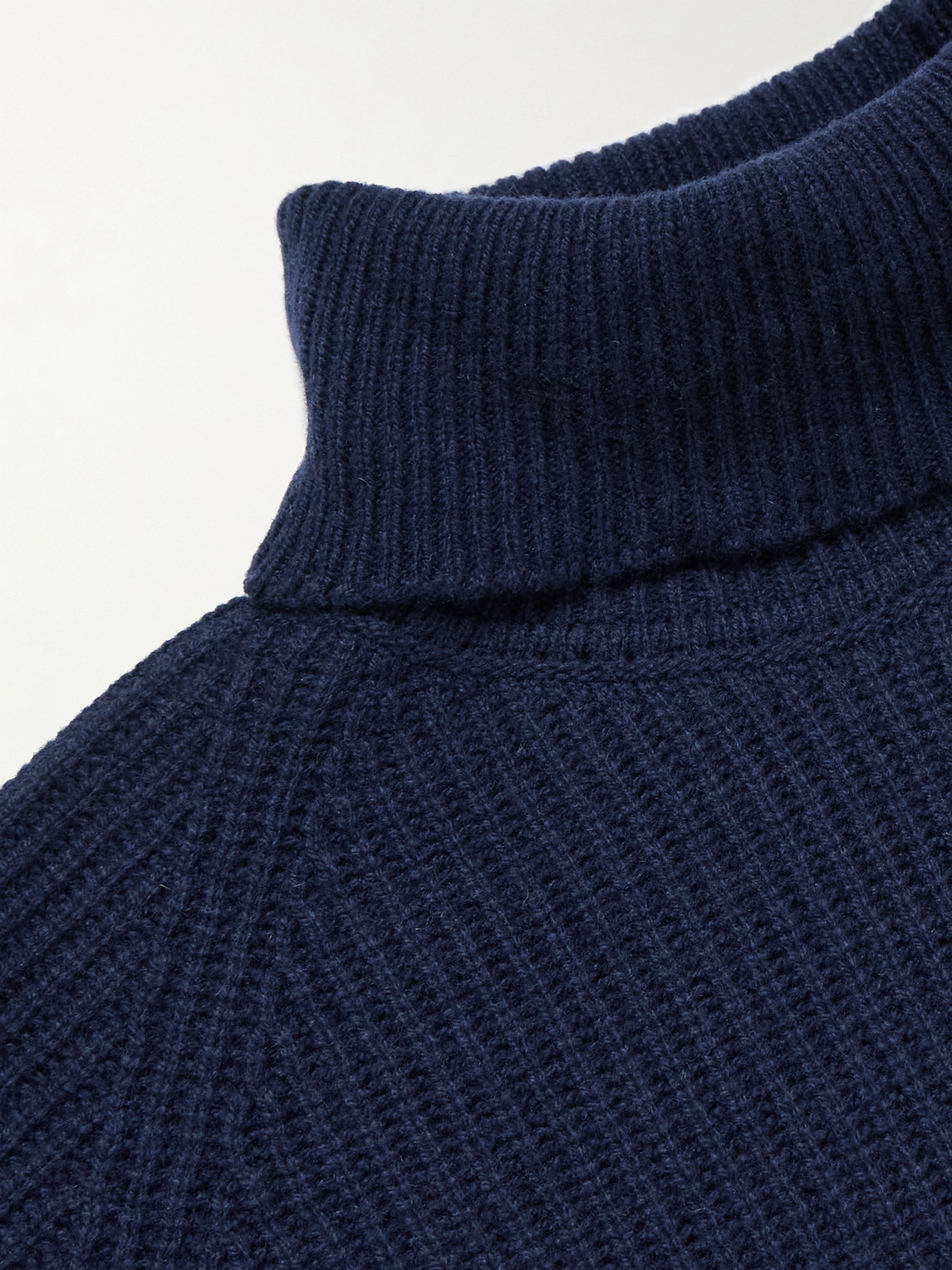 John Smedley Auckland Recycled-cashmere And Wool-blend Rollneck Sweater In Blue