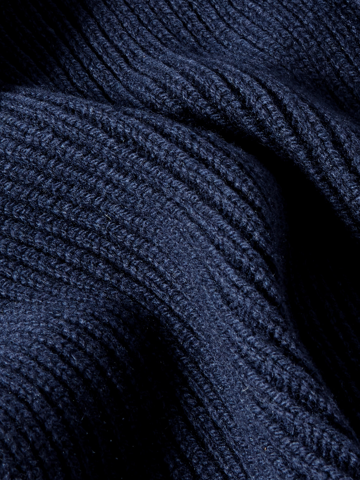 John Smedley Stark Ribbed Recycled-cashmere And Merino Wool-blend Scarf In Blue
