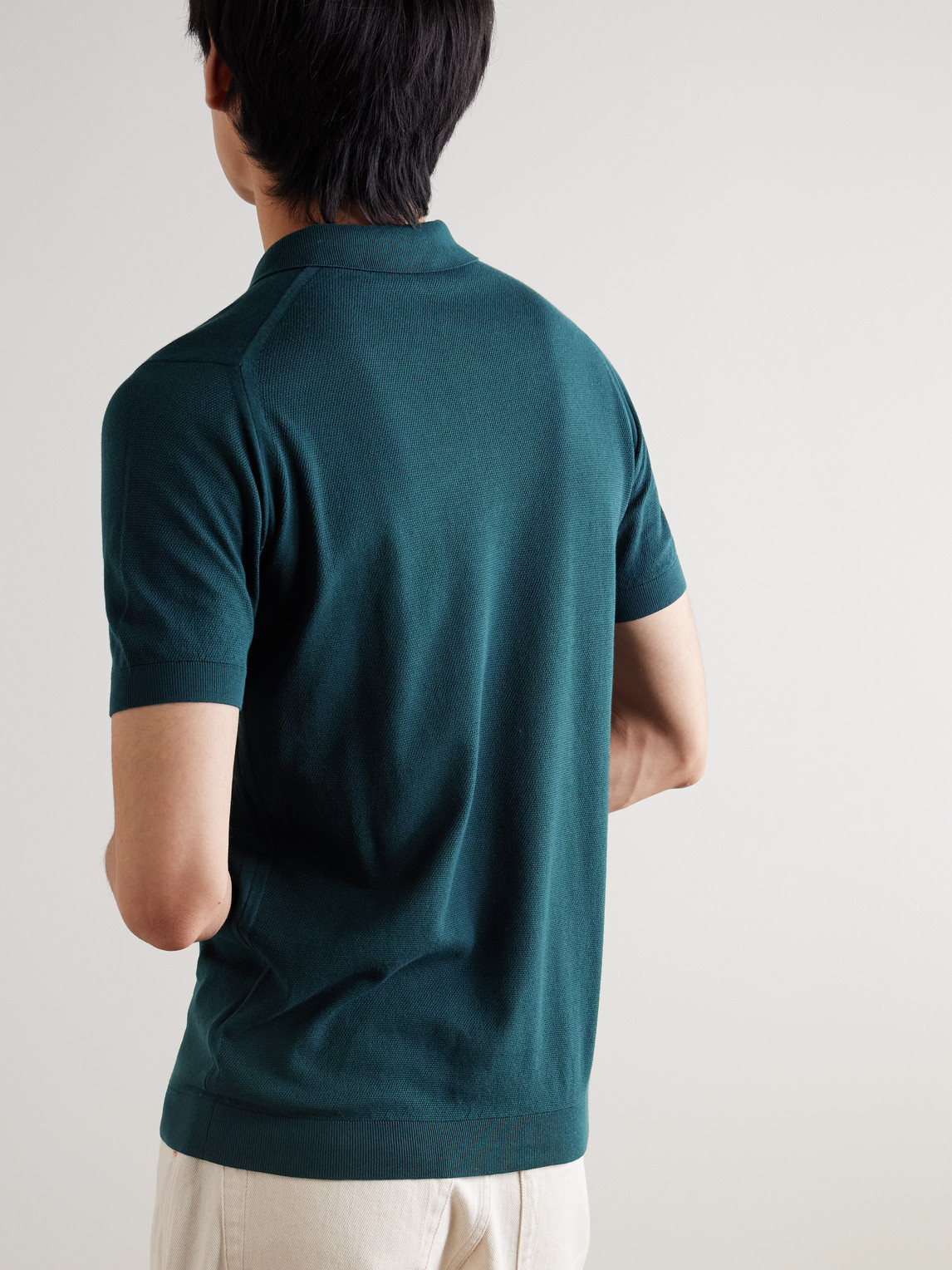 John Smedley - Roth Slim-Fit Sea Island Cotton-Piqué Polo Shirt