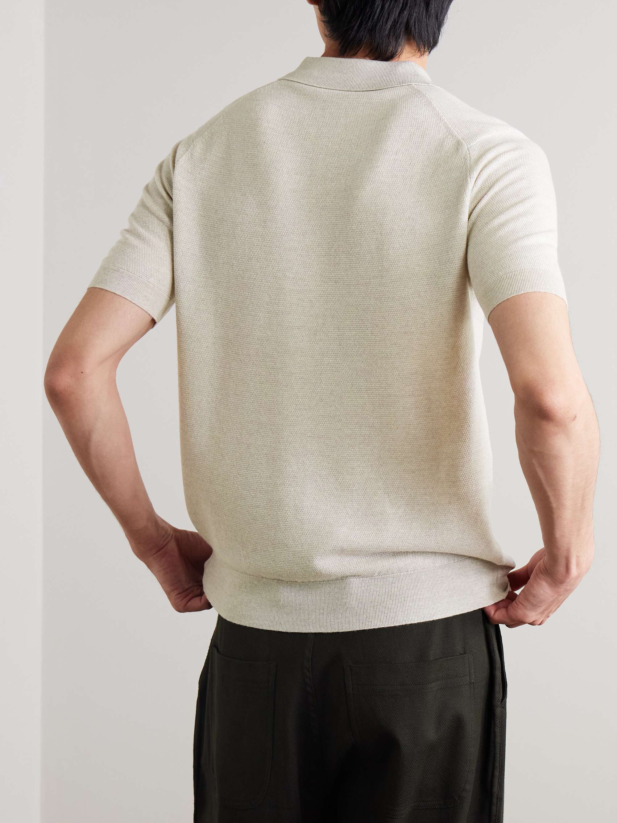 JOHN SMEDLEY Wool Polo Shirt