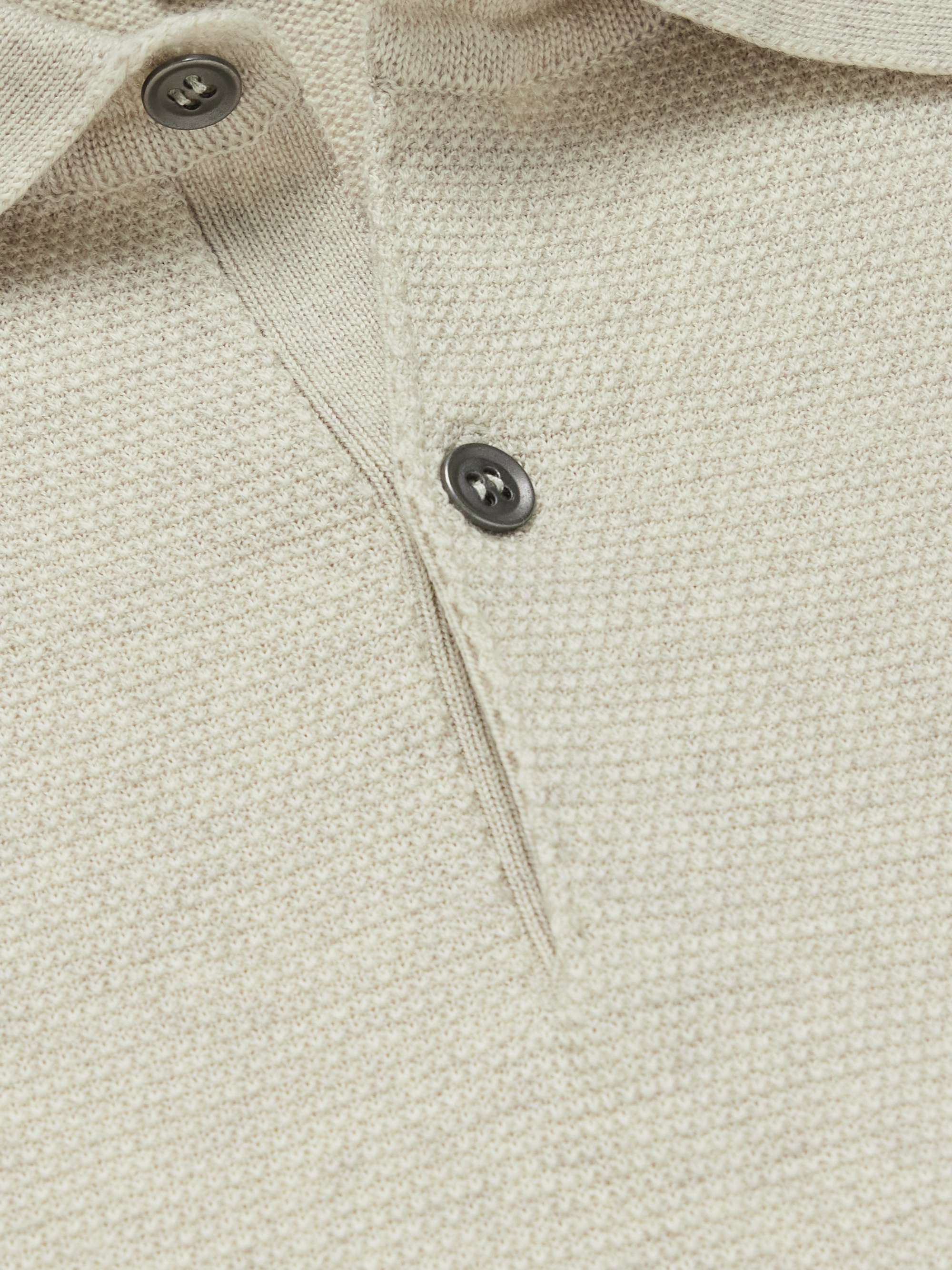 JOHN SMEDLEY Wool Polo Shirt