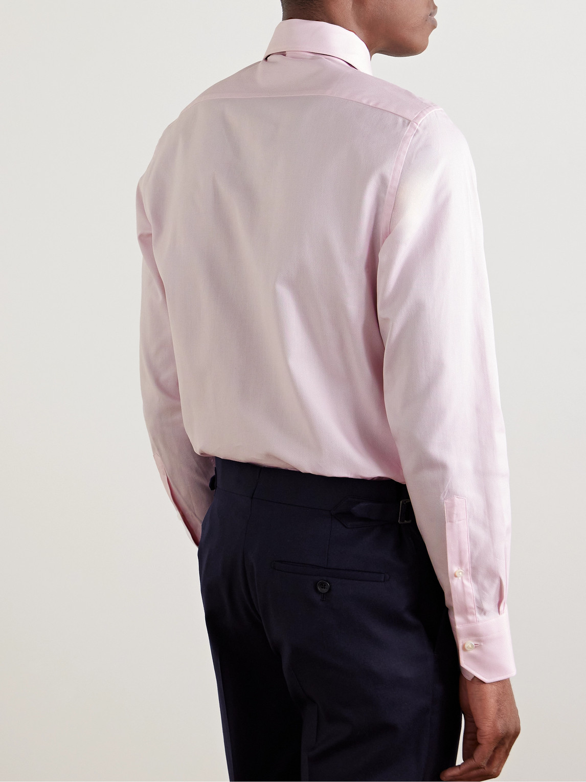 Cutaway-Collar Cotton-Piqué Shirt