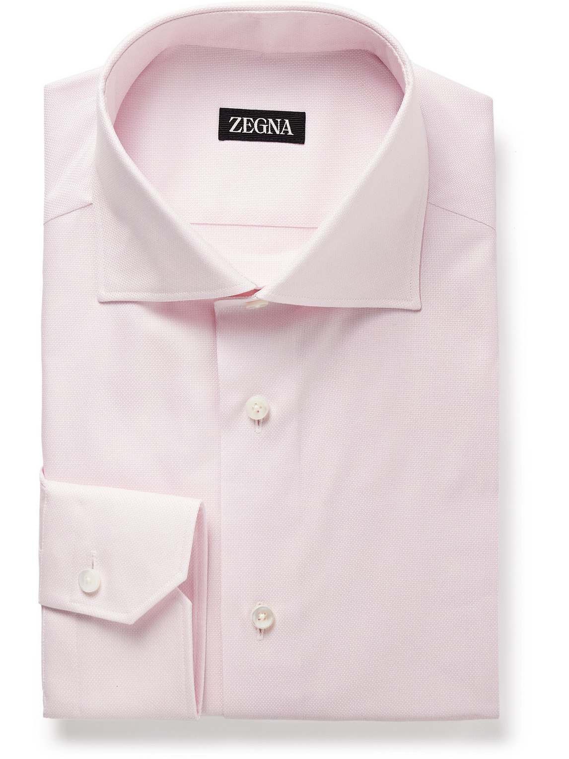 Zegna – Cutaway-Collar Cotton-Piqué Shirt