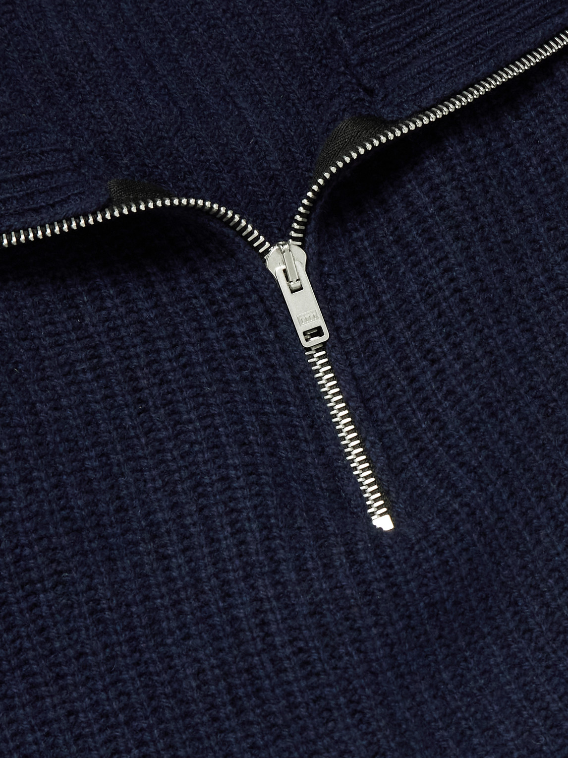 Ryker Ribbed Recycled-Cashmere And Wool-Blend Half-Zip Sweater
