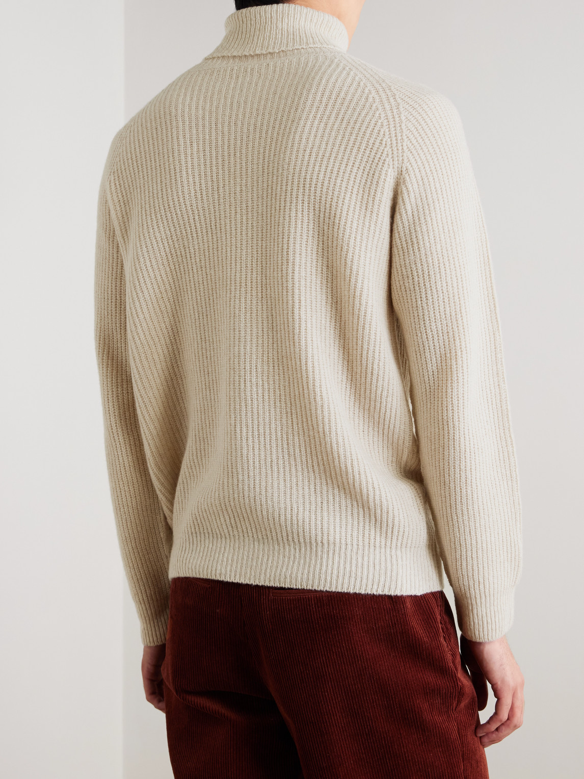 John Smedley Auckland Recycled-cashmere And Wool-blend Rollneck Sweater In Neutral