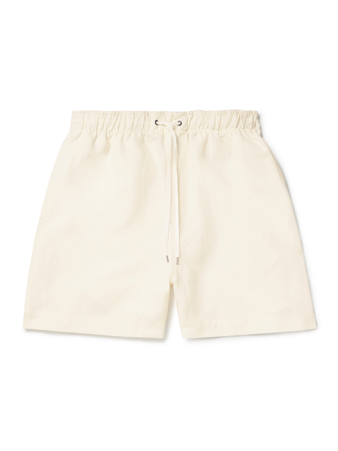 Studio Nicholson Starboard Wide-leg Linen And Wool-blend Drawstring Shorts