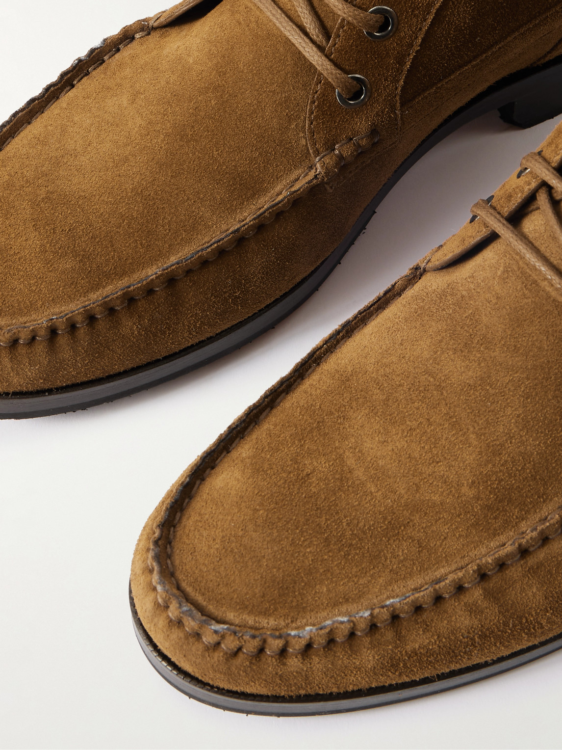 Manolo Blahnik Crosta Rhinebeck Suede Lace-up Boots In Brown