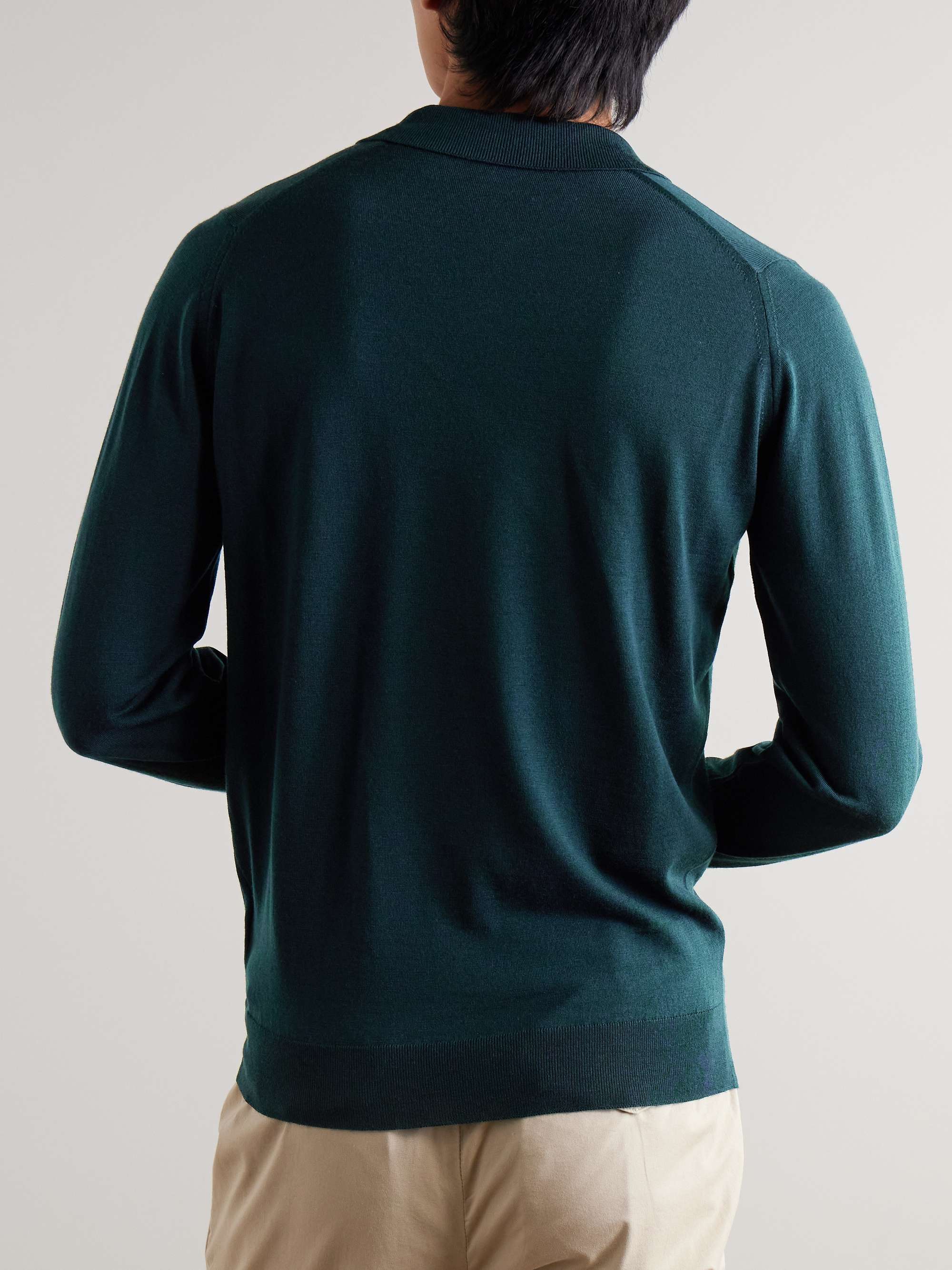 JOHN SMEDLEY Belper Slim-Fit Merino Wool Polo Shirt