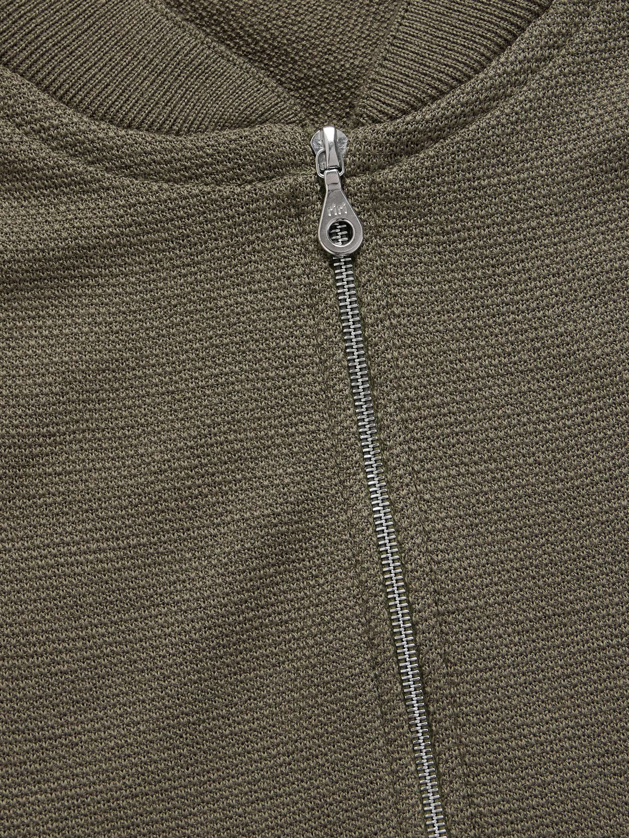 JOHN SMEDLEY Honeycomb-Knit Merino Wool Zip-Up Cardigan