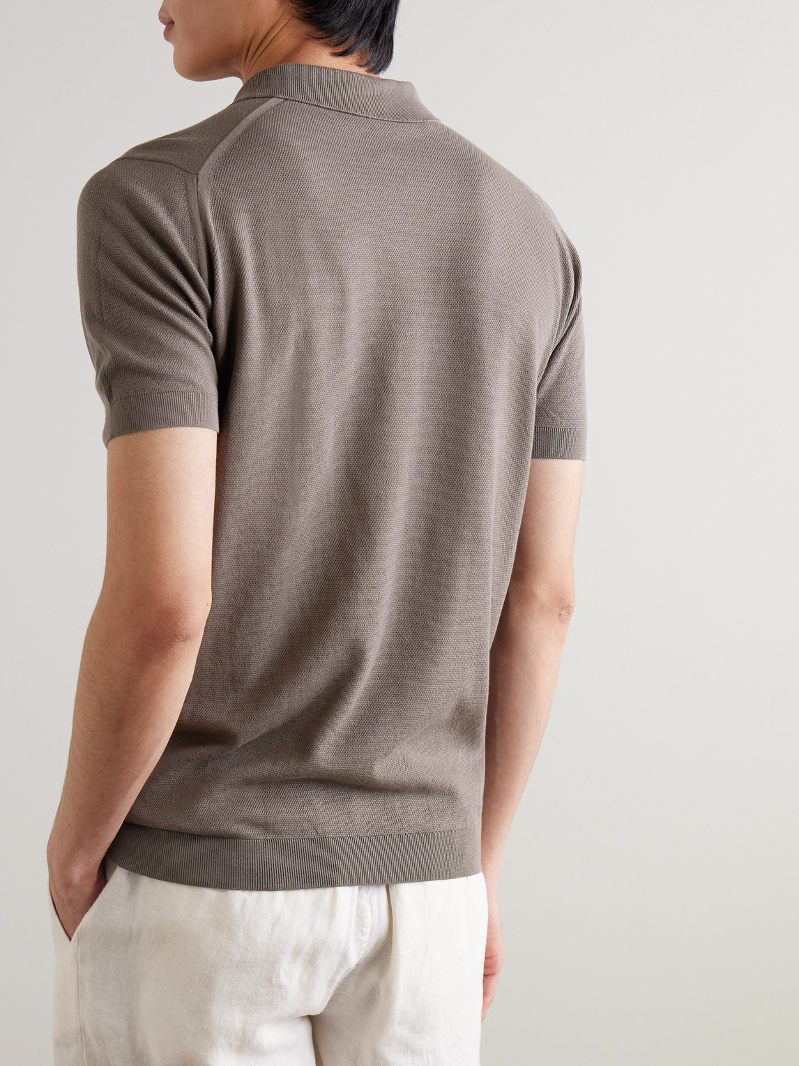 John Smedley Roth Slim-fit Sea Island Cotton-piqué Polo Shirt