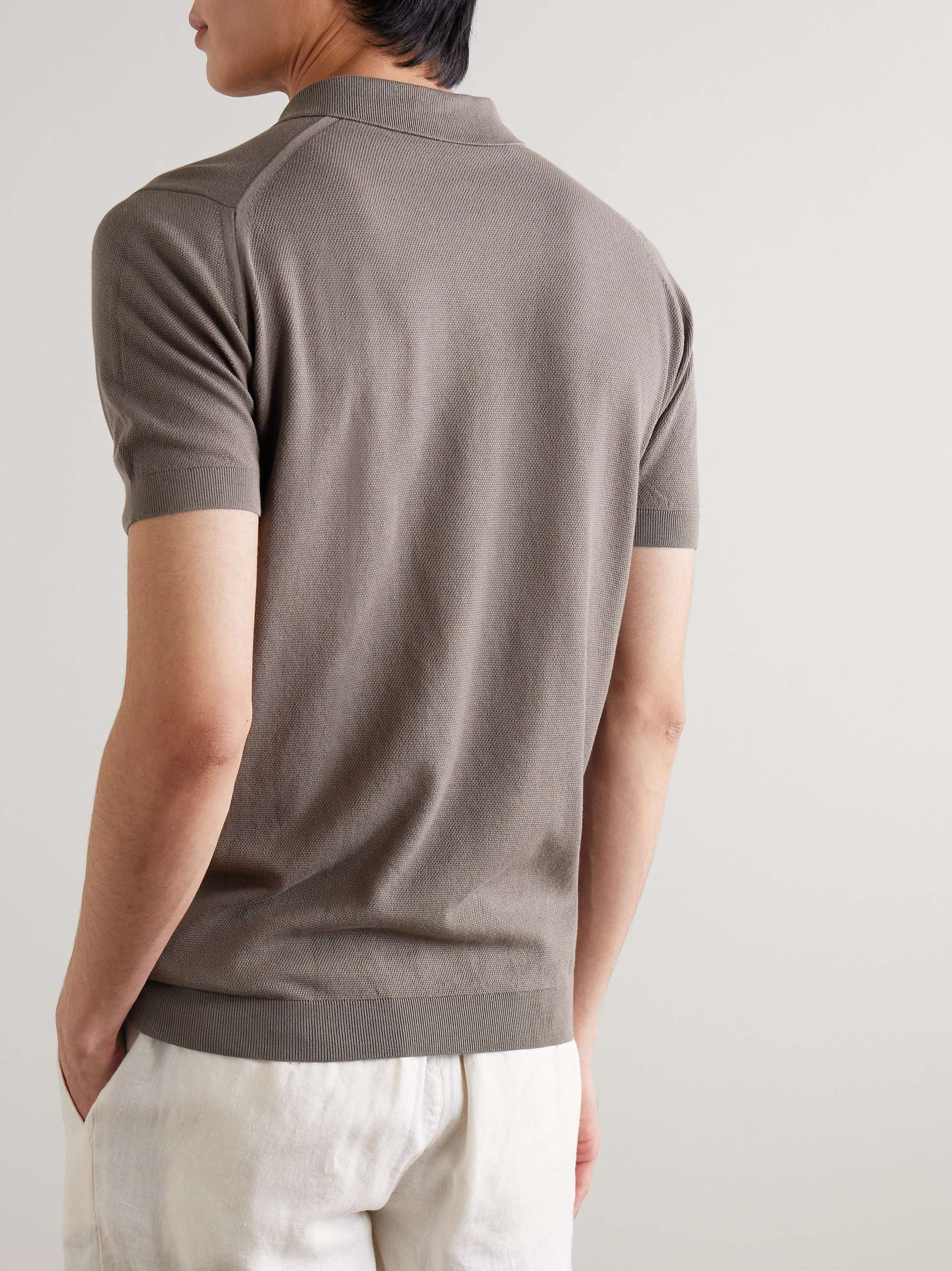 JOHN SMEDLEY 로스 슬림핏 씨 아일랜드 코튼 피케 폴로 셔츠