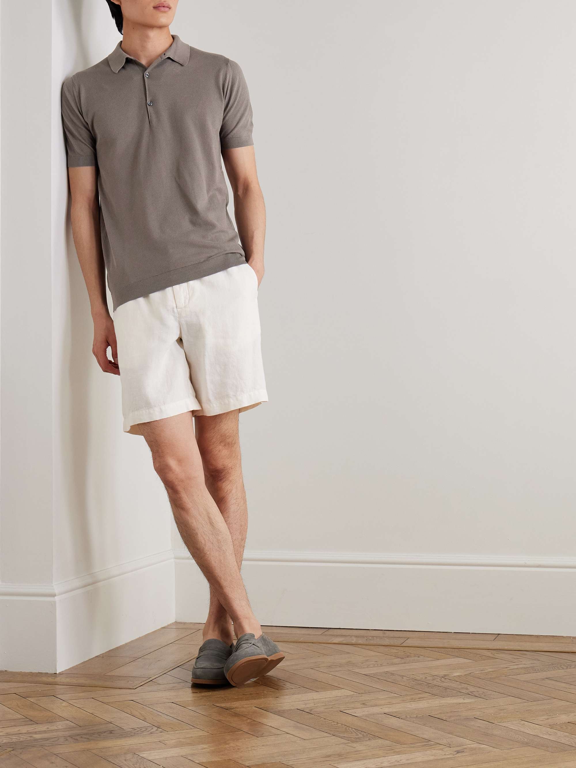 JOHN SMEDLEY 로스 슬림핏 씨 아일랜드 코튼 피케 폴로 셔츠