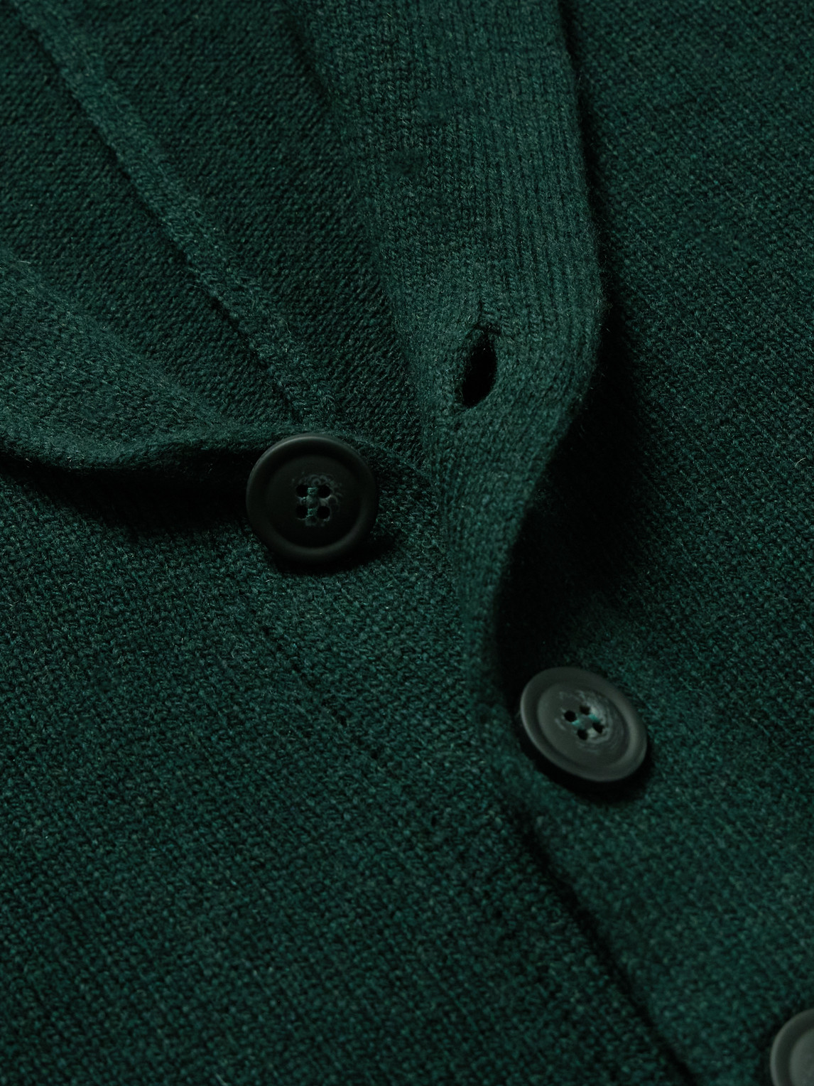 John Smedley Rockford Shawl-collar Recycled-cashmere And Merino Wool-blend Cardigan In Green