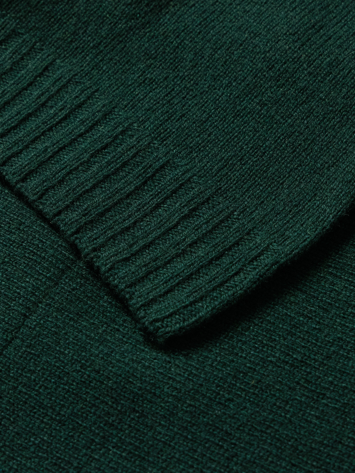 John Smedley Rockford Shawl-collar Recycled-cashmere And Merino Wool-blend Cardigan In Green
