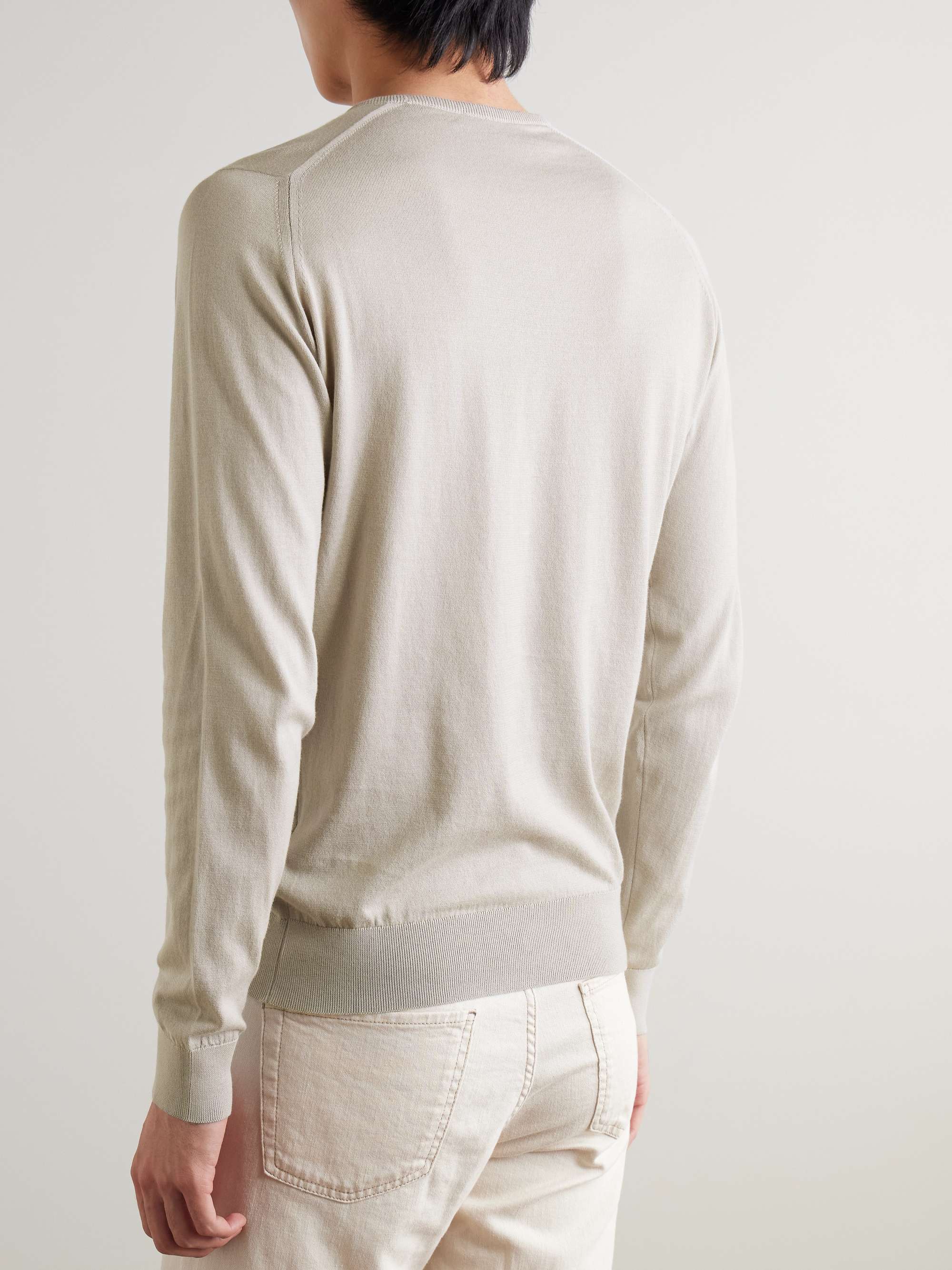 JOHN SMEDLEY Pullover in cotone Sea Island